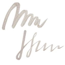 Kuretake Mica Calligraphy Ink - Brilliant Silver, 60 ml, swatch