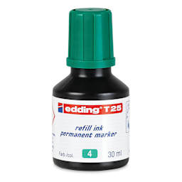 Edding Permanent Marker Refill - Front of 30 ml Green bottle