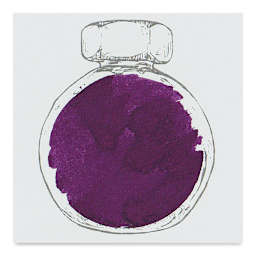 Ferris Wheel Press Fountain Pen Ink - Grape Ice Pop, 38 ml (swatch of ink)
