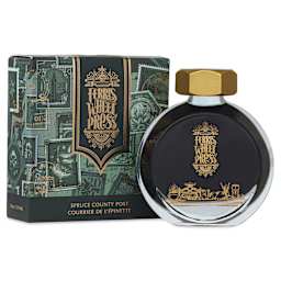 Ferris Wheel Press Fountain Pen Ink - Spruce County Post, 38 ml, bottle and packaging