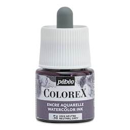 Pebeo Colorex Inks - Neutral Gray, 45 ml, front of bottle
