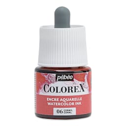 Pebeo Colorex Inks - Coral, 45 ml, front of bottle