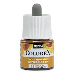 Pebeo Colorex Inks - Yellow Ochre, 45 ml, front of bottle