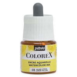 Pebeo Colorex Inks - Lemon Yellow, 45 ml, front of bottle