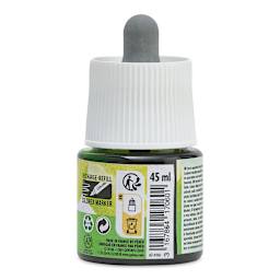 Pebeo Colorex Inks - Fluorescent Green, 45 ml, back of bottle