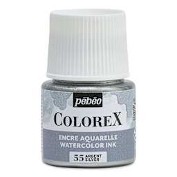 Pebeo Colorex Inks - Silver, 45 ml, front of bottle