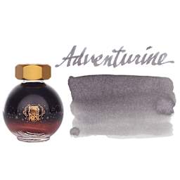 Ferris Wheel Press Ferritales Fountain Pen Ink - Adventurine, swatch and bottle