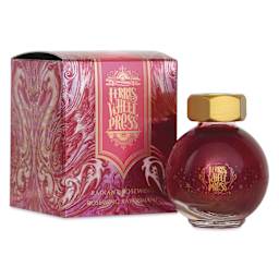 Ferris Wheel Press Ferritales Fountain Pen Ink - Radiant Rosewing, 20 ml, bottle and packaging