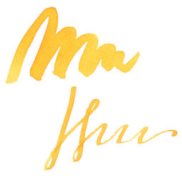 Ferris Wheel Press Ferritales Fountain Pen Ink - Plaited Gold Tress, swatch