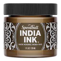 Speedball India Ink - Sepia, 1 oz