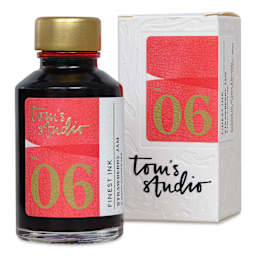 Tom's Studio Fountain Pen Ink - 50 ml, Strawberry Jam, with packaging