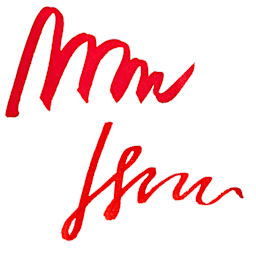 Tom's Studio Fountain Pen Ink - Strawberry Jam, swatch