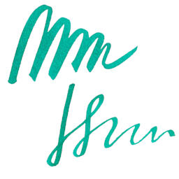 Tom's Studio Fountain Pen Ink - Sunny Teal, swatch