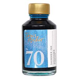 Tom's Studio Shimmer Fountain Pen Ink - Kingfisher, 50 ml