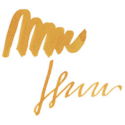 Tom's Studio Shimmer Fountain Pen Ink - Gold Lustre, swatch
