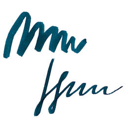 Colorverse Blue Dragon Fountain Pen Ink - Glistening Gold, swatch