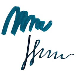 Colorverse Blue Dragon Fountain Pen Ink - Glistening Silver, swatch