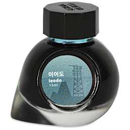 Colorverse Korea Special Fountain Pen Ink - 56 Leodo, jar next to packaging box