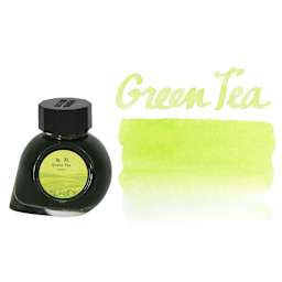 Colorverse Korea Special Fountain Pen Ink - 50 Green Tea, swatch and jar