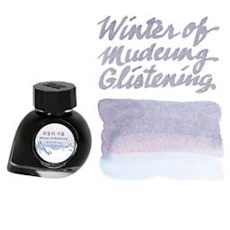 Colorverse Korea Special Fountain Pen Ink - 54 Glistening Winter of Mudeung, jar and swatch