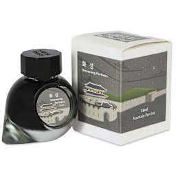 Colorverse Korea Special Fountain Pen Ink - 60 Hwaseong Fortress, jar next to packaging box