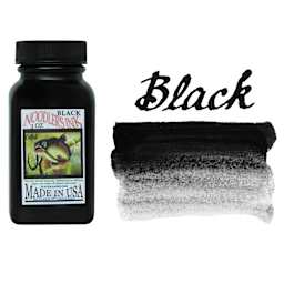 Noodler's Ink Fountain Pen Ink - Black, swatch and bottle