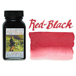 Noodler's Ink Fountain Pen Ink - Red-Black, swatch and bottle