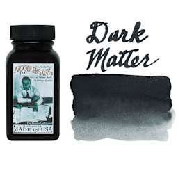 Noodler's Ink Fountain Pen Ink - Dark Matter, swatch and bottle