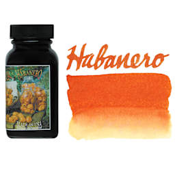 Noodler's Ink Fountain Pen Ink - Habanero, swatch and bottle