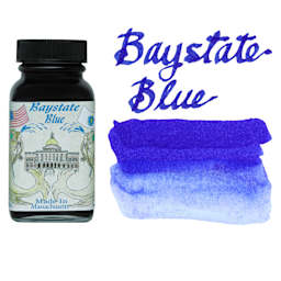 Noodler's Ink Fountain Pen Ink - Baystate Blue, swatch and bottle