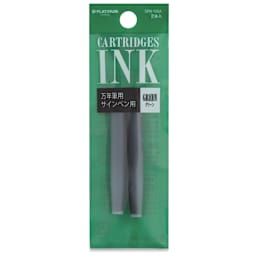 Platinum Pen Ink Cartridges - Green, Pkg of 2, front of package