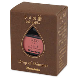 Kuretake Ink-Café Drop of Shimmer Ink Additive - Red, 20 ml, packaging