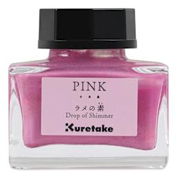 Kuretake Ink-Café Drop of Shimmer Ink Additive - Pink, 20 ml, front of bottle