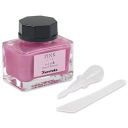 Kuretake Ink-Café Drop of Shimmer Ink Additive - Pink, 20 ml, bottle with dropper