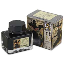 Kuretake Ink-Café Art Nouveau Ink - Concrete Gray, 20 ml, bottle with packaging