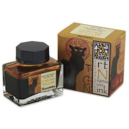 Kuretake Ink-Café Art Nouveau Ink - Chrome Yellow, 20 ml, bottle with packaging