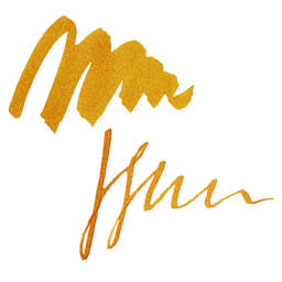 Kuretake Ink-Café Art Nouveau Ink - Chrome Yellow, swatch