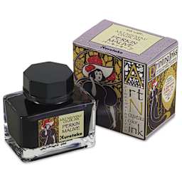 Kuretake Ink-Café Art Nouveau Ink - Perkin Mauve, 20 ml, bottle with packaging