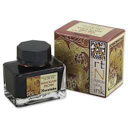 Kuretake Ink-Café Art Nouveau Ink - Mahogany Brown, 20 ml, bottle with packaging