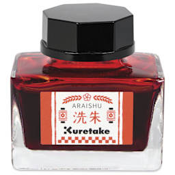 Kuretake Ink Cafe Meiji No Iro Pen Ink - 532 Light Red (Araishu), jar