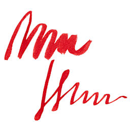 Kuretake Ink Cafe Meiji No Iro Pen Ink - 532 Light Red (Araishu), swatch