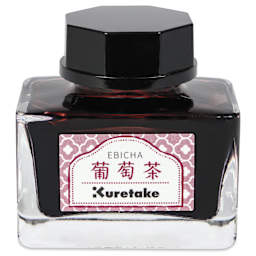 Kuretake Ink Cafe Meiji No Iro Pen Ink - 531 Deep Maroon (Ebicha), 20 ml, jar