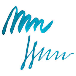 Kuretake Ink Cafe Meiji No Iro Pen Ink - 533 Sky Blue (Shimbashi-iro), swatch