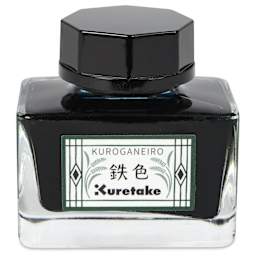 Kuretake Ink Cafe Meiji No Iro Pen Ink - 534 Slate Green (Kuroganeiro), jar