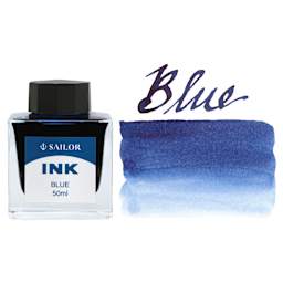 Sailor Ink - Blue, 50 ml, bottle with swatch
