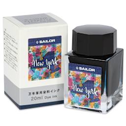 Sailor USA State Ink - New York, Blue Black, 20 ml, with packaging