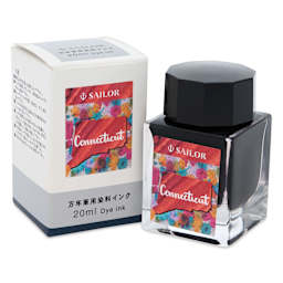 Sailor USA State Ink - Connecticut, Foliage Red, 20 ml, with packaging