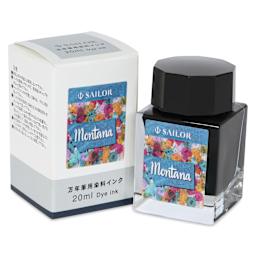Sailor USA State Ink - Montana, Blue, 20 ml, with packaging