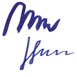 Sailor USA State Ink - Mississippi, Deep Blue, 20 ml, swatch