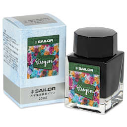 Sailor USA State Ink - Oregon, Green, 20 ml, with packaging